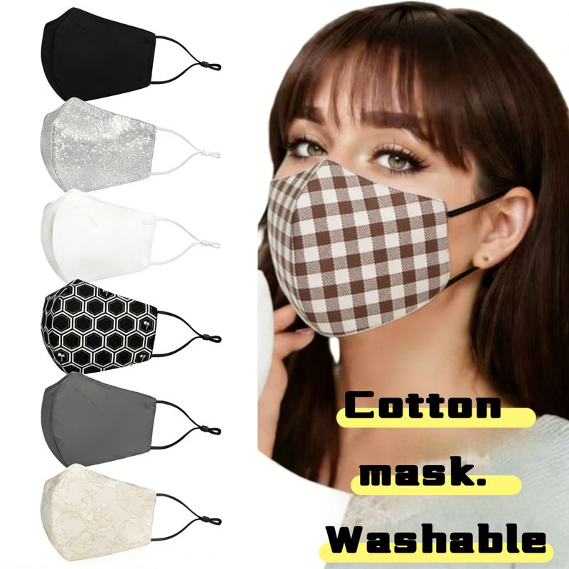 1pc Unisex Reusable Washable Cotton Face Mask Pure White Bill Mask Suitable for Casual Attire Outdoor Anime Themed Events ASTM Fluid Resistant Elastic Ear Loop Closure Low Risk - Image 1