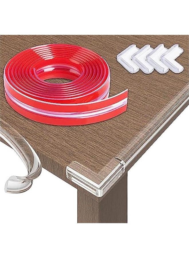 MOXO Clear Corner Protectors for Baby ProofingFurniture Corner Guard & Edge  Bumpers 10ft(3M) Soft Edge Protector with Upgraded PreTaped Strong Adhesive for Furniture& Corners  - Image 1