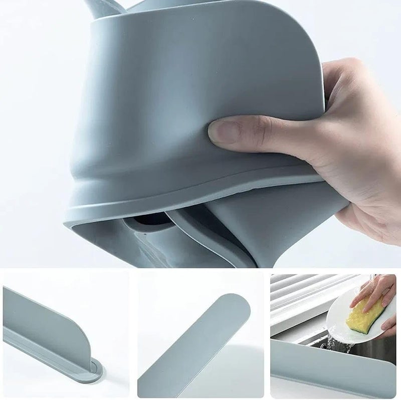 Suction Cup Sink Splash Guard Flexible Adjustable Water Splash Control Barrier for Kitchen and Bathroom Sink Anti Splash Protector Easy Install Reusable Design - Image 5