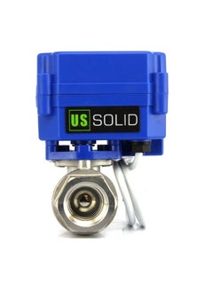 Motorized Ball Valve- Stainless Steel Ball Valve with Full Port, 9-24V DC and 2 Wire Reverse Polarity by U.S. Solid (1/2 inch)