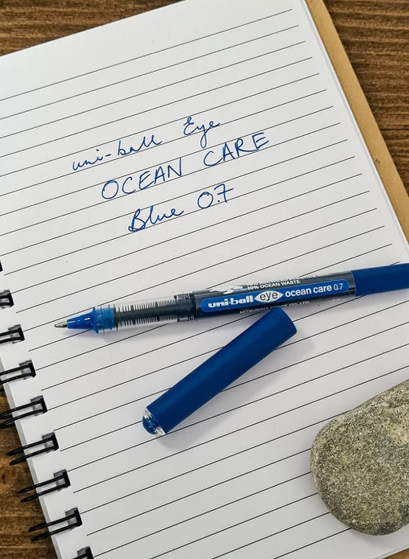 Uniball قلم حبر جاف Eye Fine Ocean Care مكون من 12 قطعة برأس 0.7 مم وحبر أزرق - Image 3