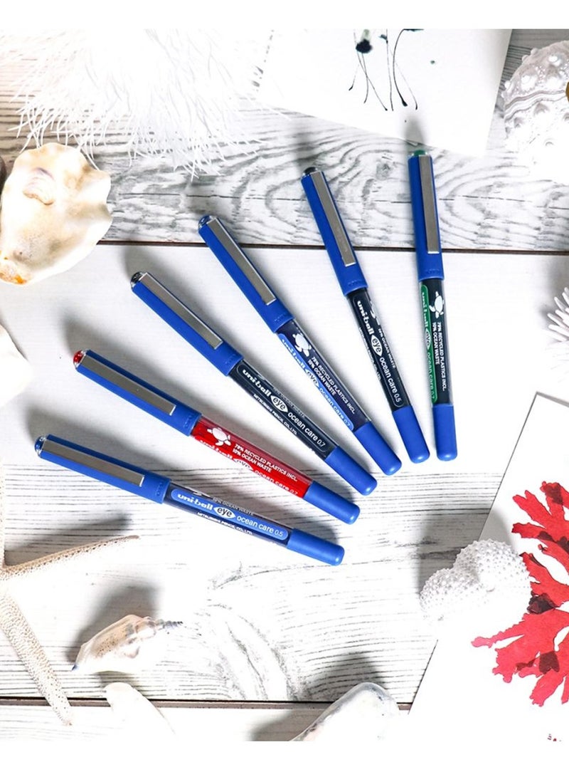 Uniball قلم حبر جاف Eye Fine Ocean Care مكون من 12 قطعة برأس 0.7 مم وحبر أزرق - Image 4