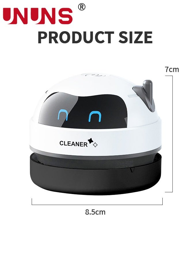 UNUNS - Mini Desktop Vacuum Cleaner,Desk Vacuum Cleaner For Picking up Crumbs Eraser Crumbs Pet Hairs Flakes Tiny Items,USB Vacuum Cleaner With Brush And Extended Suction For Desk Tabletop - Image 1