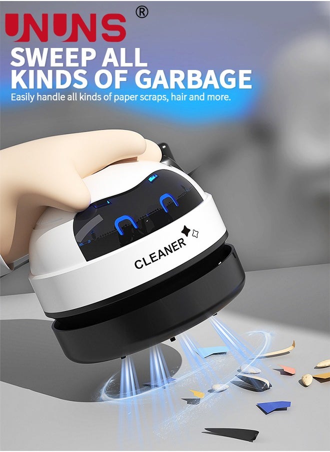 UNUNS - Mini Desktop Vacuum Cleaner,Desk Vacuum Cleaner For Picking up Crumbs Eraser Crumbs Pet Hairs Flakes Tiny Items,USB Vacuum Cleaner With Brush And Extended Suction For Desk Tabletop - Image 1