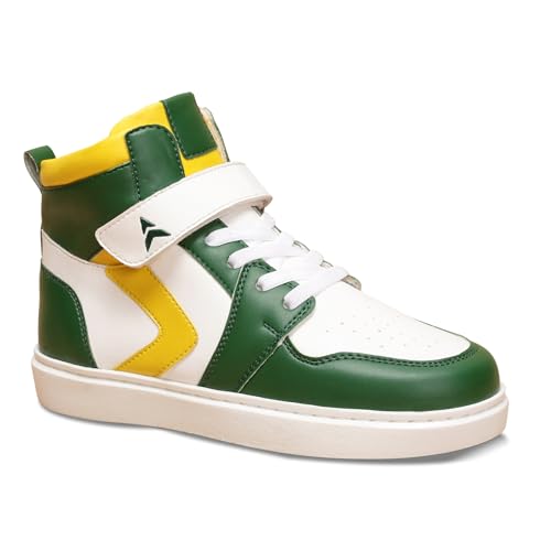 AVANT Kid's MiniMaverick Sneaker Shoes- Soft Cushioned Insole, Lightweight, Durable, Comfortable, Trendy, Casual Footwear (AVKSH003CL02SIZE12_UK12_Green/Yellow) - Image 1