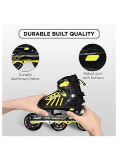 ENDLESS  EL1031 Inline Adjustable Skates Medium Size 34 EUR (UK 1.5) - 38 EUR (UK 5) for 6 to 12 Years | Aluminium Chassis & 100 mm PU Three Wheels | With ABEC 9 Bearings | Indoor and Outdoor  - Image 4