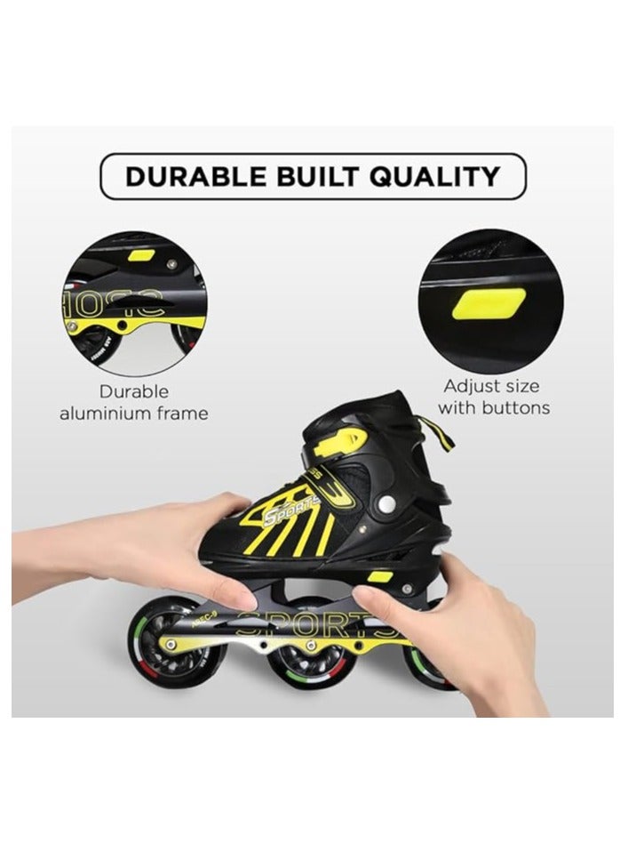 ENDLESS  EL1031 Inline Adjustable Skates Medium Size 34 EUR (UK 1.5) - 38 EUR (UK 5) for 6 to 12 Years | Aluminium Chassis & 100 mm PU Three Wheels | With ABEC 9 Bearings | Indoor and Outdoor - Image 4
