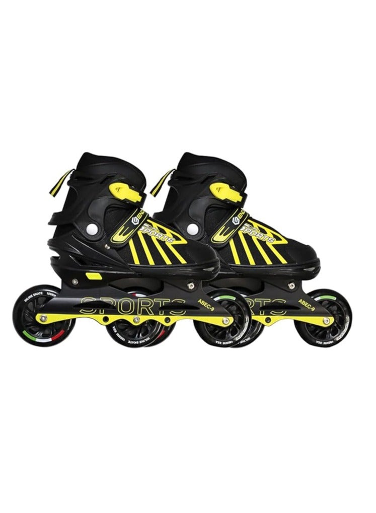 ENDLESS  EL1031 Inline Adjustable Skates Medium Size 34 EUR (UK 1.5) - 38 EUR (UK 5) for 6 to 12 Years | Aluminium Chassis & 100 mm PU Three Wheels | With ABEC 9 Bearings | Indoor and Outdoor - Image 1