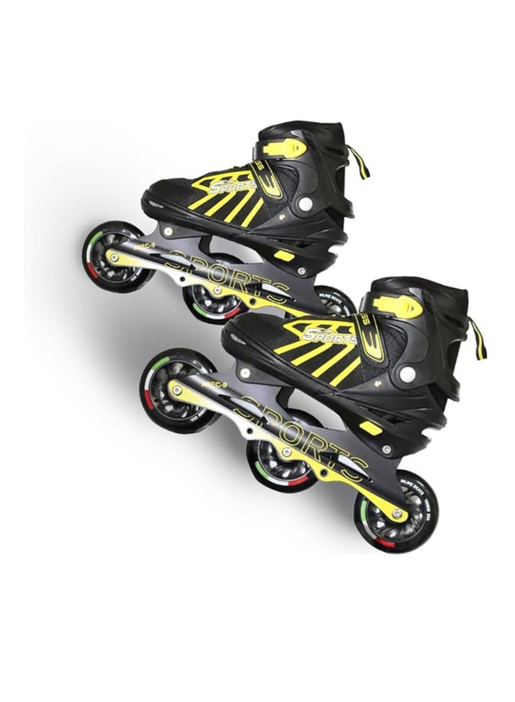 ENDLESS  EL1031 Inline Adjustable Skates Medium Size 34 EUR (UK 1.5) - 38 EUR (UK 5) for 6 to 12 Years | Aluminium Chassis & 100 mm PU Three Wheels | With ABEC 9 Bearings | Indoor and Outdoor - Image 2