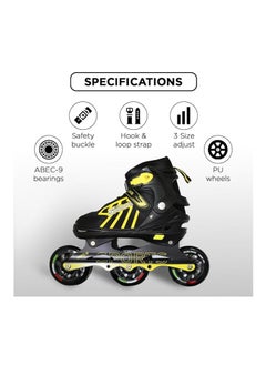 ENDLESS  EL1031 Inline Adjustable Skates Medium Size 34 EUR (UK 1.5) - 38 EUR (UK 5) for 6 to 12 Years | Aluminium Chassis & 100 mm PU Three Wheels | With ABEC 9 Bearings | Indoor and Outdoor  - Image 3
