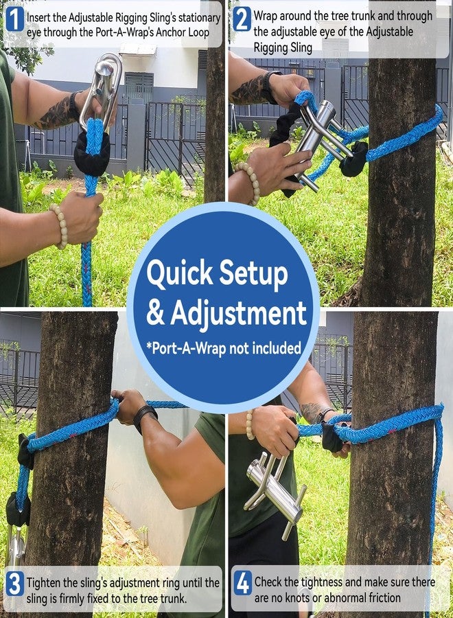 Feiyagoo Arborist Whoopie Sling - 1/2" x 3-5' Adjustable Rigging Sling, Anchor for Port A Wrap - Image 5