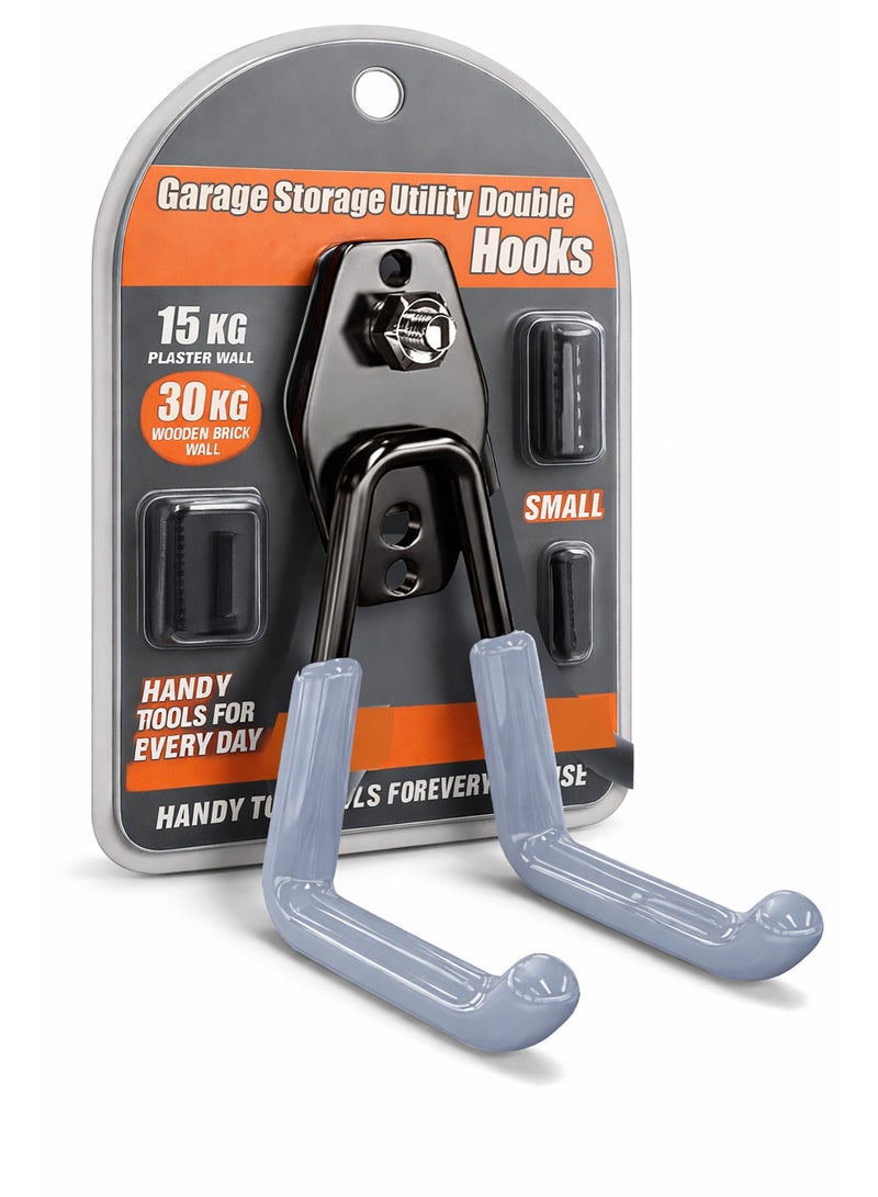 Heavy Duty Garage Wall Hooks – Multipurpose Storage Hooks for Ladders, Bikes, Tools & Garden Equipment, Rustproof Wall Mount Utility Hanger 30kg Load Capacity - Image 1