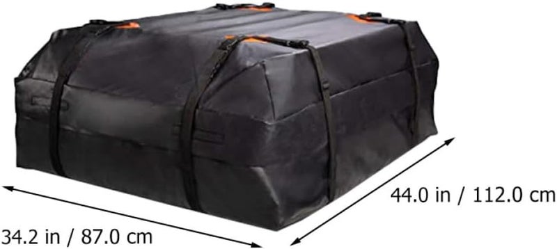 Healifty Waterproof Vehicle Rooftop Cargo Bag with Anti-Slip Mat and Reinforced Straps, 420d Oxford Fabric Car Roof Pouch for Travel and Outdoor Use - Image 2