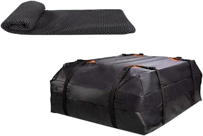 Healifty Waterproof Vehicle Rooftop Cargo Bag with Anti-Slip Mat and Reinforced Straps, 420d Oxford Fabric Car Roof Pouch for Travel and Outdoor Use - Image 1