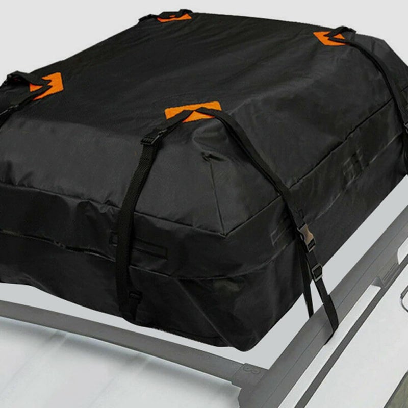Healifty Waterproof Vehicle Rooftop Cargo Bag with Anti-Slip Mat and Reinforced Straps, 420d Oxford Fabric Car Roof Pouch for Travel and Outdoor Use - Image 3