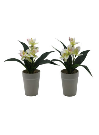 2 Pack Potted Artificial Orchid-Small Fake Plants with 5 Orchid Blossoms -Faux Botanical Decor for Home Indoor  Garden Office Desktop Bookshelf-Decor Gift - pzsku/ZC69CA9A4904FBC45F8B2Z/45/1743576898/3f7bcc9f-3e5c-4347-aefb-9f4b0a1ffb25