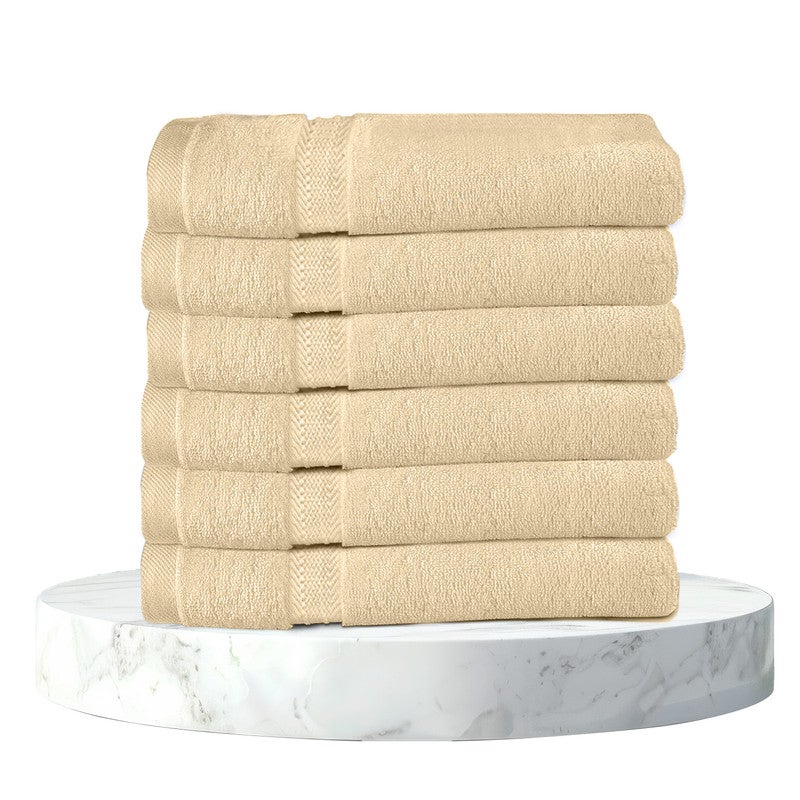 REST Bath Sheet   Set of 6 Linen Cotton Bath Sheet  100x150cm , 39x59 inch Absorbent Cotton Hotel Quality Quick-Dry Durable Comfortable Stylish Thick Bath Sheet Set Machine Washable - Image 1