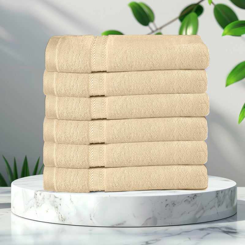 REST Bath Sheet   Set of 6 Linen Cotton Bath Sheet  100x150cm , 39x59 inch Absorbent Cotton Hotel Quality Quick-Dry Durable Comfortable Stylish Thick Bath Sheet Set Machine Washable - Image 2