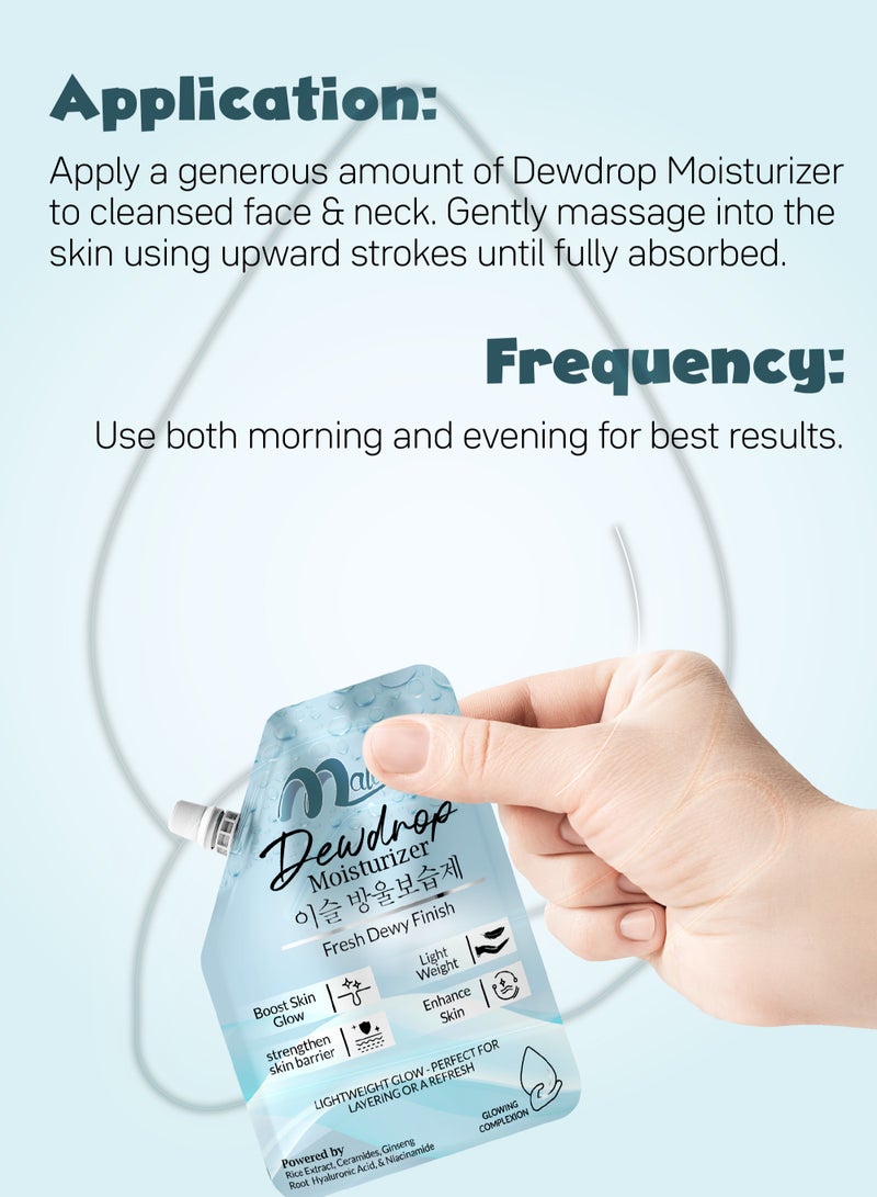 Malika Quick Results Organic Malika Dewdrop Moisturizer - Moisturizer - Moisturizer For Face - Boost Skin Glow - Moisturizer For Oily Skin - Face Moisturizer - Enhance Skin and Hydrate Skin - Moisturizer For Dry Skin - Moisturizer Cream - Image 2