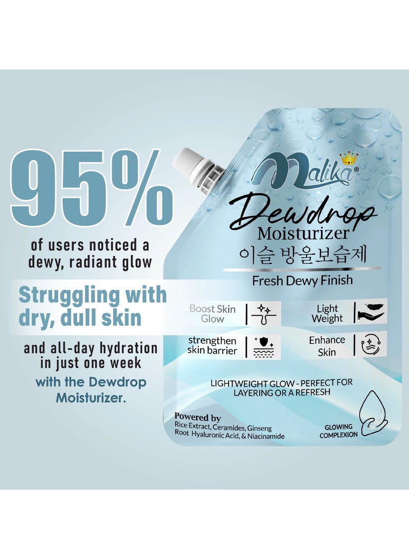 Malika Quick Results Organic Malika Dewdrop Moisturizer - Moisturizer - Moisturizer For Face - Boost Skin Glow - Moisturizer For Oily Skin - Face Moisturizer - Enhance Skin and Hydrate Skin - Moisturizer For Dry Skin - Moisturizer Cream - Image 5