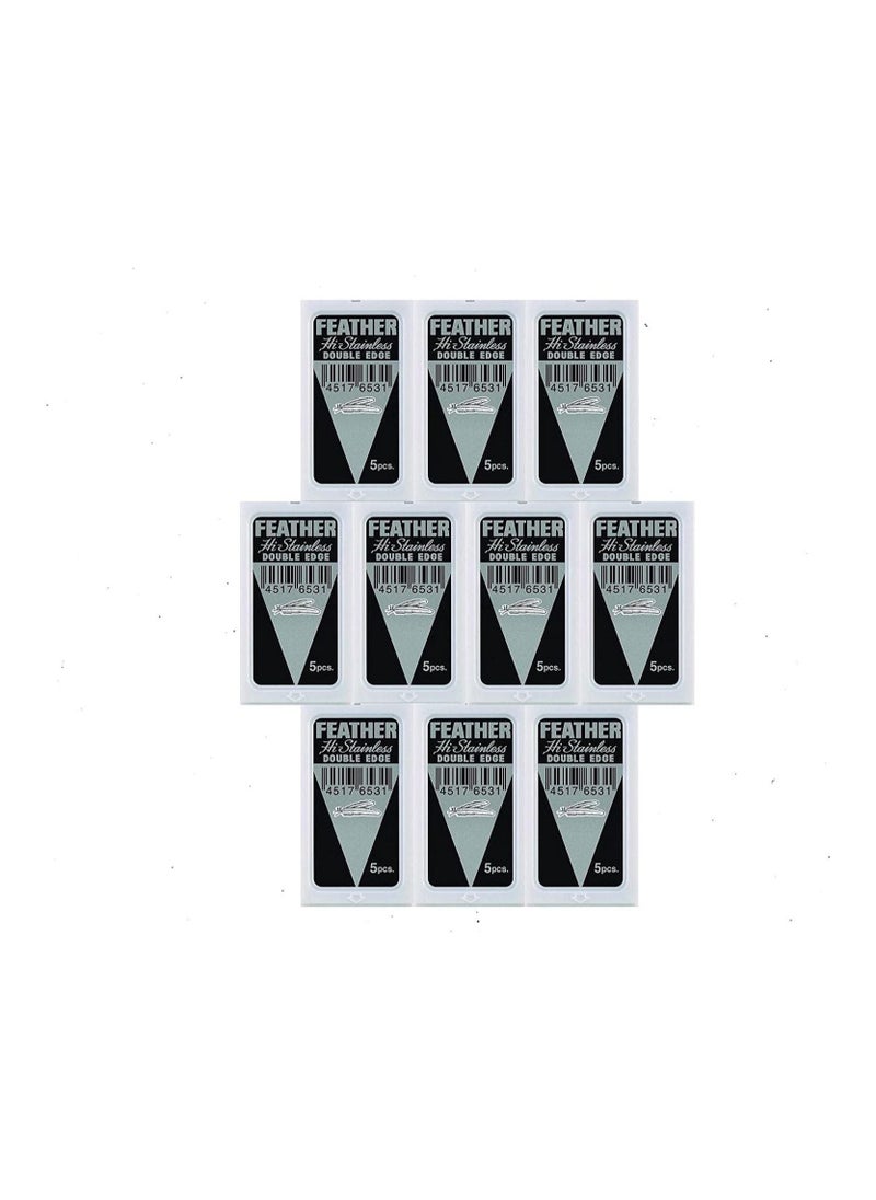 Feather 50 Count Double Edge Safety Razor Blades  - Image 1