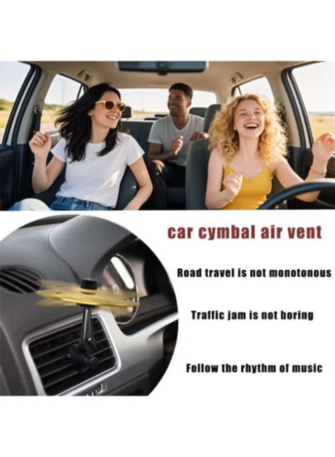 COYO Car Cymbal, Car Cymbal Air Vent, Mini Drum Crash Cymbal For Car Vent, Suitable For All Types Of Vehicles (Gold) - Image 4