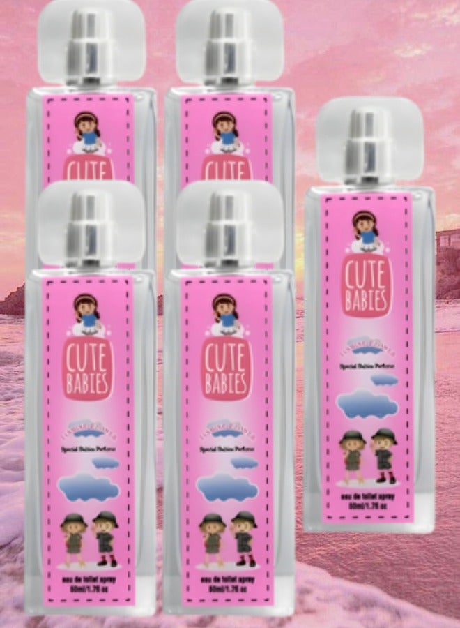 Cute 5 Pieces Babies Jasmine Flower Perfume 50ml EDT - Image 1