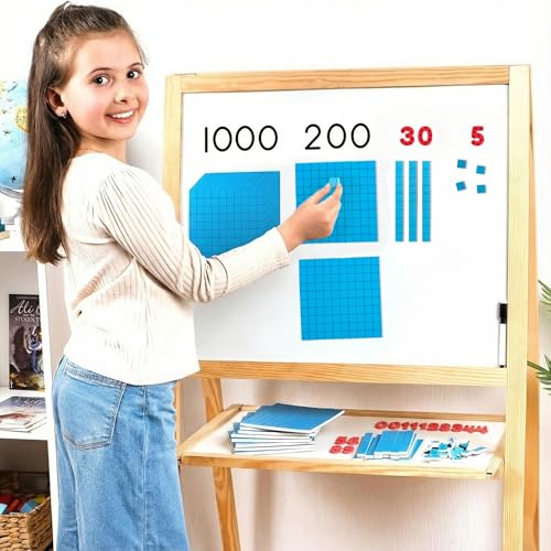 Simply magic 153 PCS Jumbo Magnetic Base Ten Blocks  Place Value Blocks  Math Manipulatives K3 for Elementary Classroom Number Blocks Math Counters for Kids Counting Cubes Base 10 for 1st 2nd 3rd Grade - Image 5