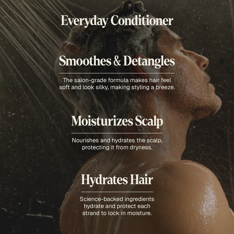 Black Wolf Mens Everyday Hair Conditioner, 1 Liter - Salon-Grade Professional Deep Conditioner Smooths, Detangles & Locks in Moisture for Hydrated & Moisturized Scalp - Hydrating For All Hair Types - Image 3