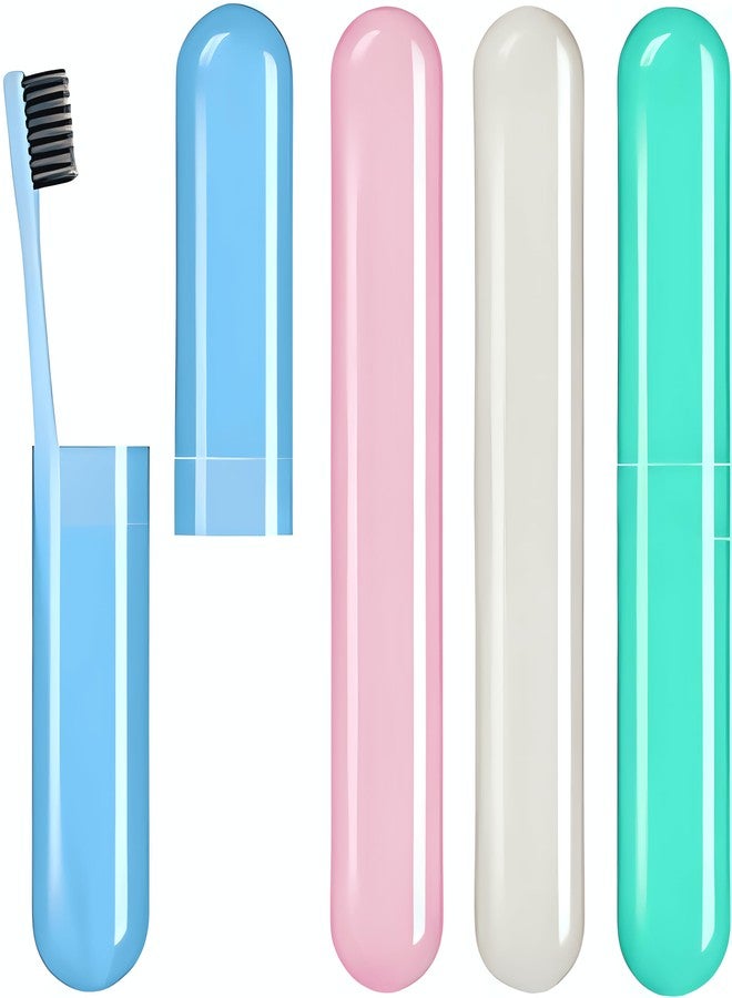Garth Plastic Toothbrush Container | Toothbrush Case Box | Tooth Brush Travel Covers | Anti Bacterial Toothbrush Cover | Portable Toothbrush Container | Toothbrush Holder for Trip (Multicolor,4Pc) - Image 1