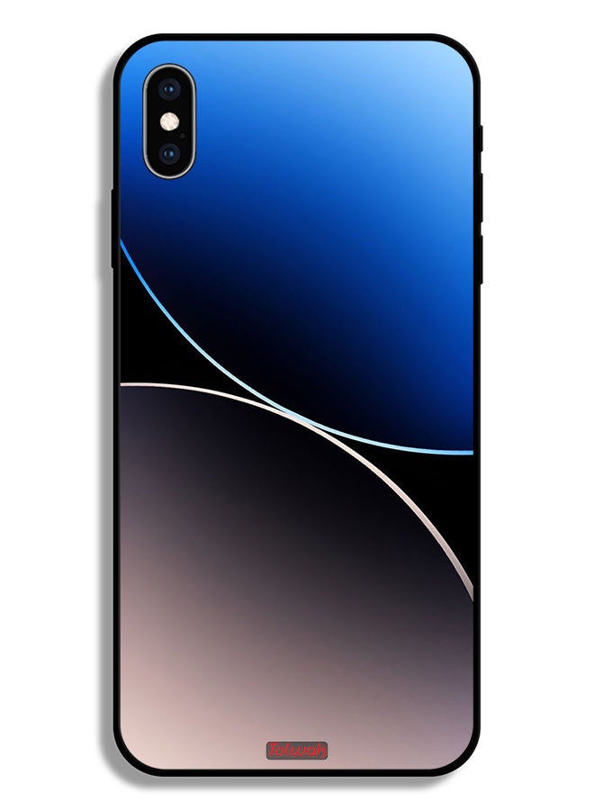 Tolwak Apple iPhone XS Max Protective Case Curve Lines Pattern - Image 2