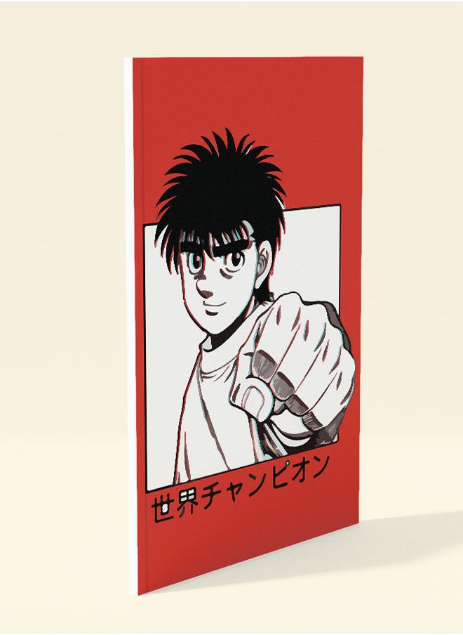 LIT - Hajime No Ippo A5 Notebook Ippo from A5 Size Soft Bind Notebook Hajime No Ippo Soft Bind Notebook Japanese Art Boxing Champion Fan-Anime Fan Gift - Image 1