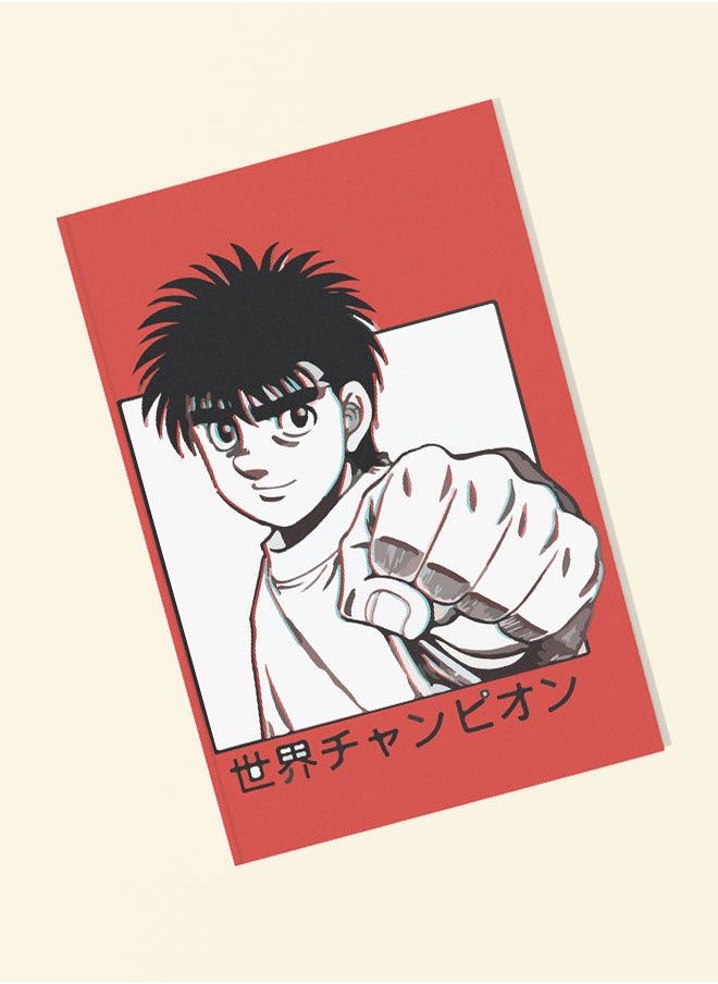 LIT - Hajime No Ippo A5 Notebook Ippo from A5 Size Soft Bind Notebook Hajime No Ippo Soft Bind Notebook Japanese Art Boxing Champion Fan-Anime Fan Gift - Image 1