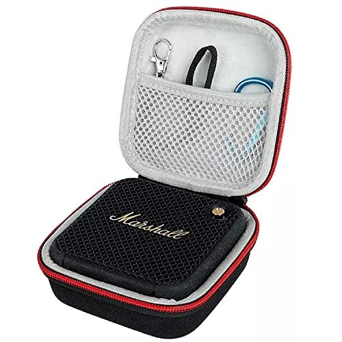 Careflection || Hard EVA Box Travel Carrying Bag Zipper Shockproof Storage Accessories Fits with USB Cable with Hand Strap for Marshall Willen Portable Bluetooth Speaker - Image 1