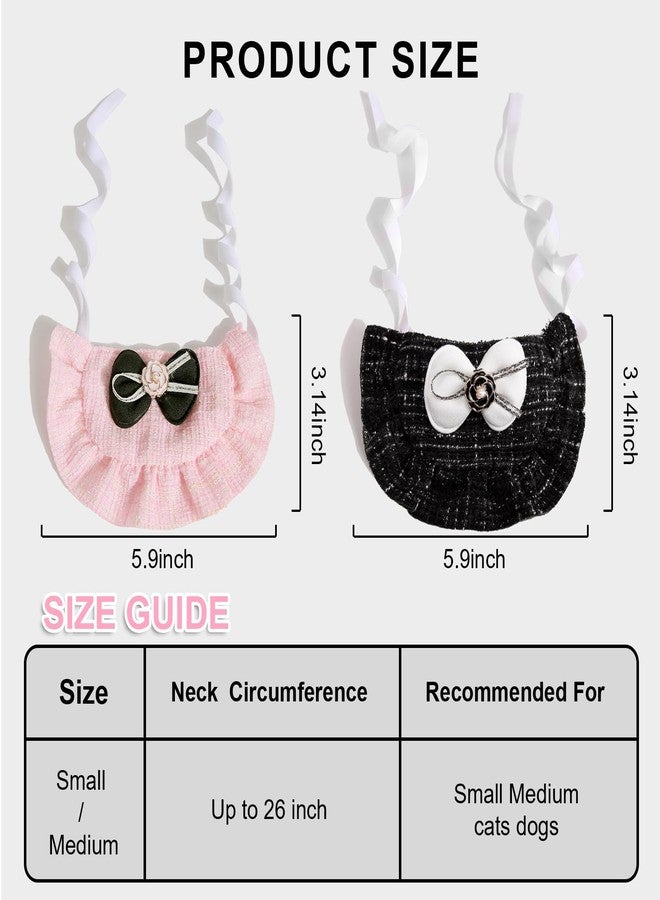 HOWWFALY 2PCS Cat Beret Hat with Camellia, Adjustable Bow Bandana Scarf Set Pet Princess Costume for Halloween Christmas, Cat Dog Birthday Party Apparel (Camellia) - Image 4