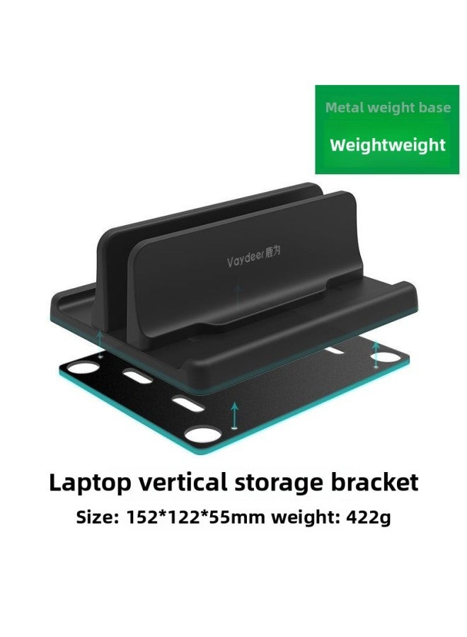 Luwei Notebook Vertical Stand Computer Clip Storage Rack Desktop Side Vertical Stand Bracket Bracket-Color:Laptop Vertical Stand—single Stand—weighted Version ✓ ✓