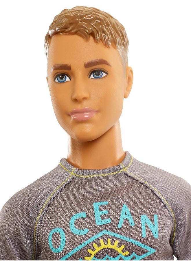 Barbie - Ken Doll with Puppy and Surfboard - Image 1