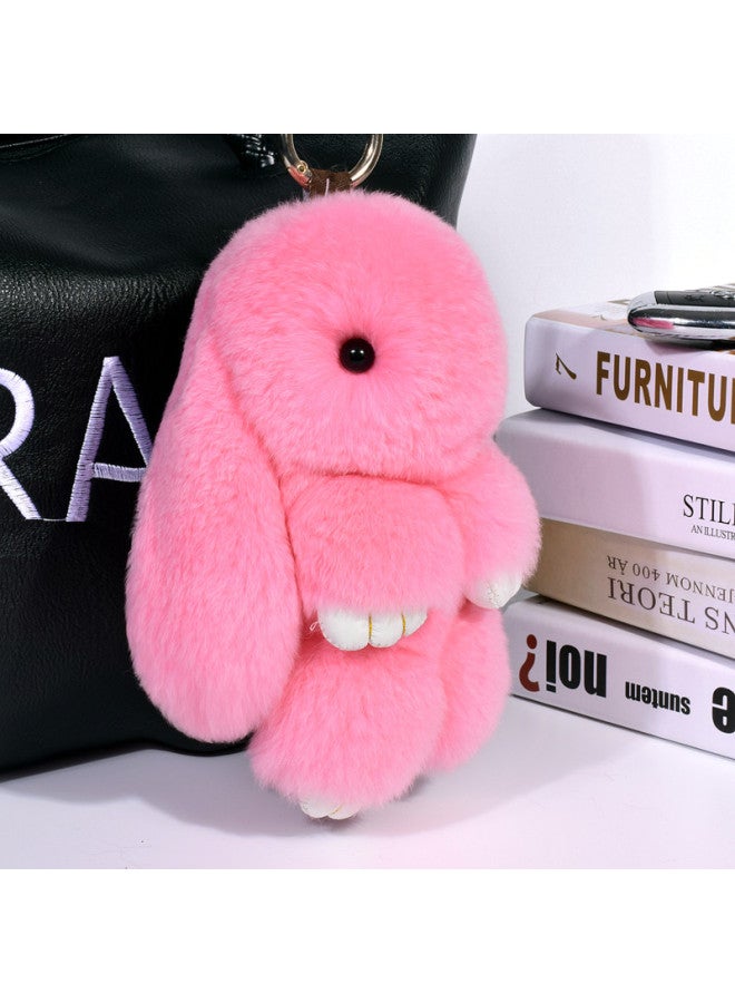 DiGallen Digalun Car Key Chain Cute Bunny Pendant Official Version, Women's Backpack Charm, Schoolbag Accessory, Plush Toy, Stuffed Animal Gift Box, White Rabbit Plush Gift, White - Image 5