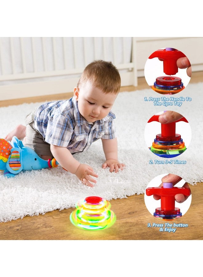 TOYANDONA 3Pcs Spinning Top Toys, LED Light Up Flashing Music Spinning Tops for Kids Gifts Birthday Party Favors Goodie Bag Fillers（Random Color - Image 5