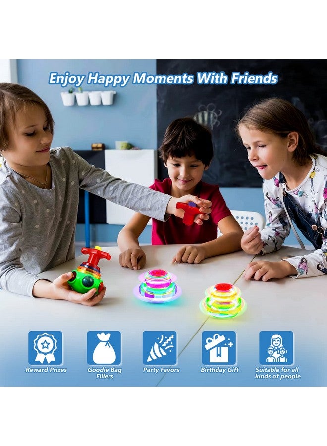 TOYANDONA 3Pcs Spinning Top Toys, LED Light Up Flashing Music Spinning Tops for Kids Gifts Birthday Party Favors Goodie Bag Fillers（Random Color - Image 4