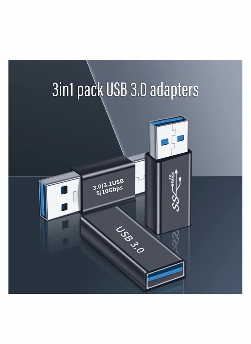 Y&D 3 Kinds of USB 3.0 Apters Kit, Female to and Male Male, High Speed Convert Extension Coupler Connector Converte, Notebook Transfer Data Cable  - Image 2