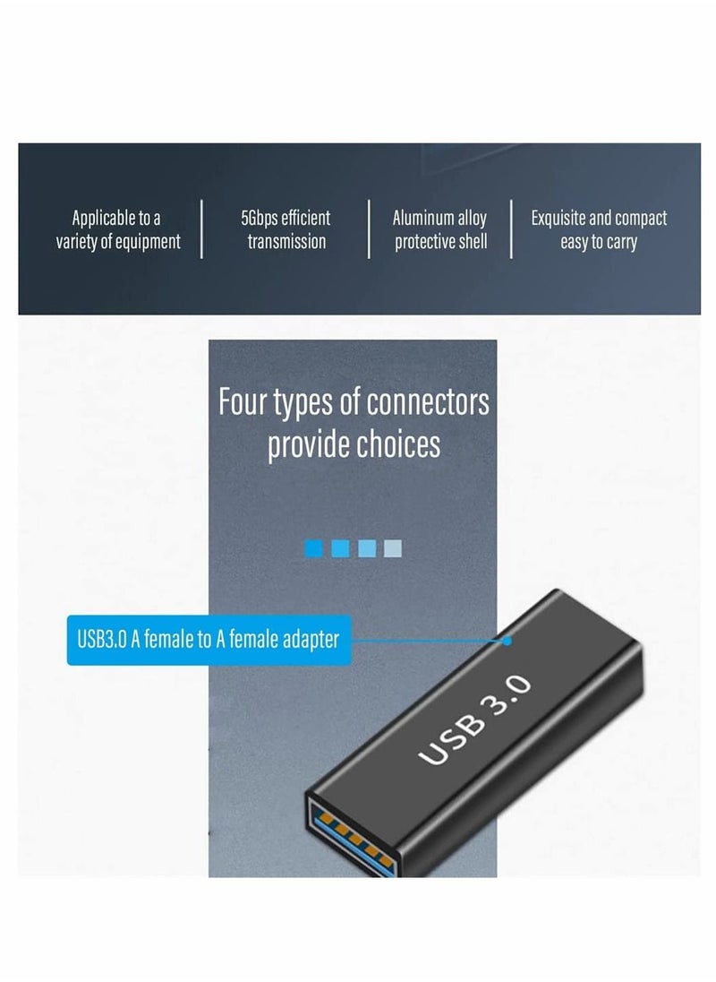 Y&D 3 Kinds of USB 3.0 Apters Kit, Female to and Male Male, High Speed Convert Extension Coupler Connector Converte, Notebook Transfer Data Cable  - Image 4