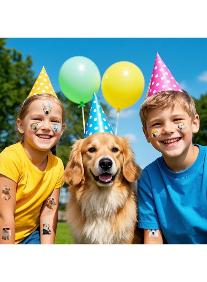 10 Sheets Dog Tattoos Fun Temporary Tattoos Stickers Puppy Animal Themed Birthday Party Decorations Baby Shower Supplies School Games Gifts Rewards for Kids Boys Girls Children - Image 5