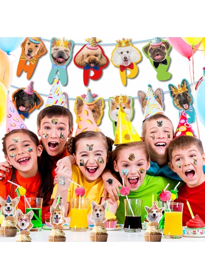 10 Sheets Dog Tattoos Fun Temporary Tattoos Stickers Puppy Animal Themed Birthday Party Decorations Baby Shower Supplies School Games Gifts Rewards for Kids Boys Girls Children - Image 4