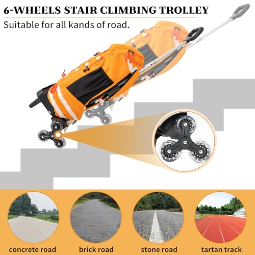 IBVIVIC Backpack Trolley with Edge Guard 6-Wheels Rolling Dolly Cart for Backpack,Luggage,Travel Hand Truck - Image 2