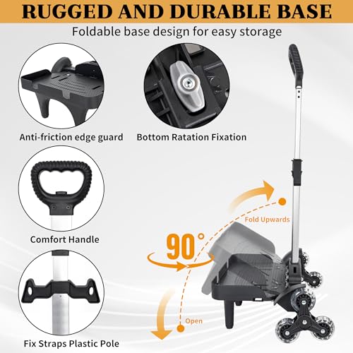 IBVIVIC Backpack Trolley with Edge Guard 6-Wheels Rolling Dolly Cart for Backpack,Luggage,Travel Hand Truck - Image 4