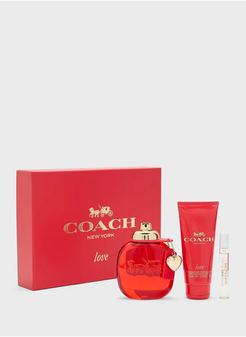 COACH Love Gift Set – EDP 50ml, EDP 7.5ml & Body Lotion 100ml