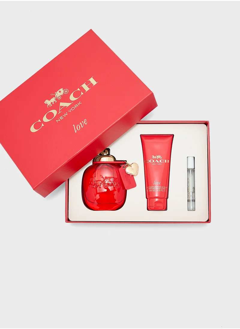 COACH Love Gift Set – EDP 50ml, EDP 7.5ml & Body Lotion 100ml
