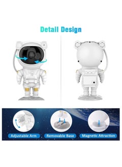 BGM Kids Star Projector Night Light Astronaut LED Projection Lamp for Bedroom, Starry Night Light Projector with Timer, Remote Control and 360°Adjustable Head Angle,Right Galaxy Projector  - Image 4