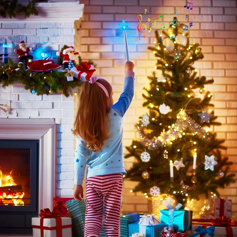 Brightown Wireless Remote Control OutletWireless Switch Magic Lights Wand Christmas Tree Lights and Decoration LightsRemote Switch Kit with MusicChristmas Gift Ideas Kids Friends FamilySilver - Image 2